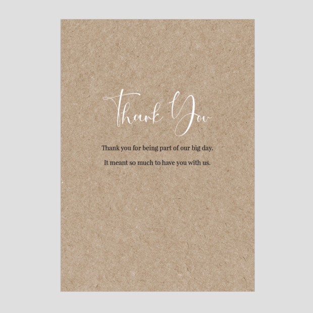 Rustic Montage, wedding thank you card by Cedar Tree.