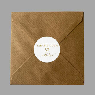 Gold Message Sticker