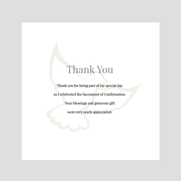 Heartfelt Confirmation , Confirmation thank you card by Cedar Tree.