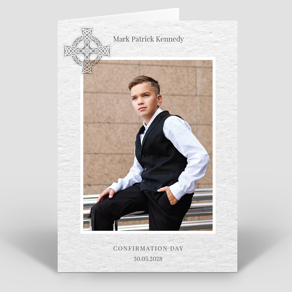 Textured Confirmation, confirmation thank you card