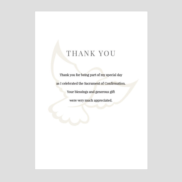 Contempo Confirmation, confirmation thank you card.