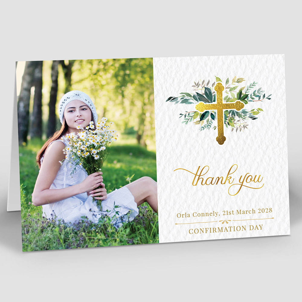 Blossom Cross Confirmation, Confirmation thank you card
